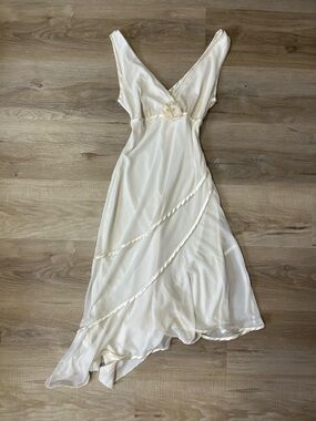 Y2K Vintage Ruby Rox Asymmetrical Ruffle Hem Fairycore Formal Dress Flower